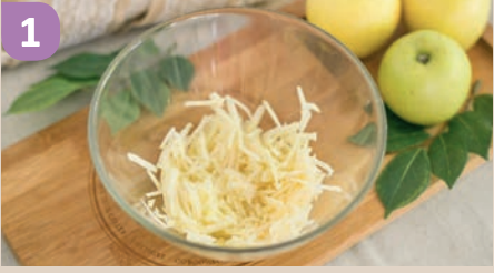 Äpfel reiben